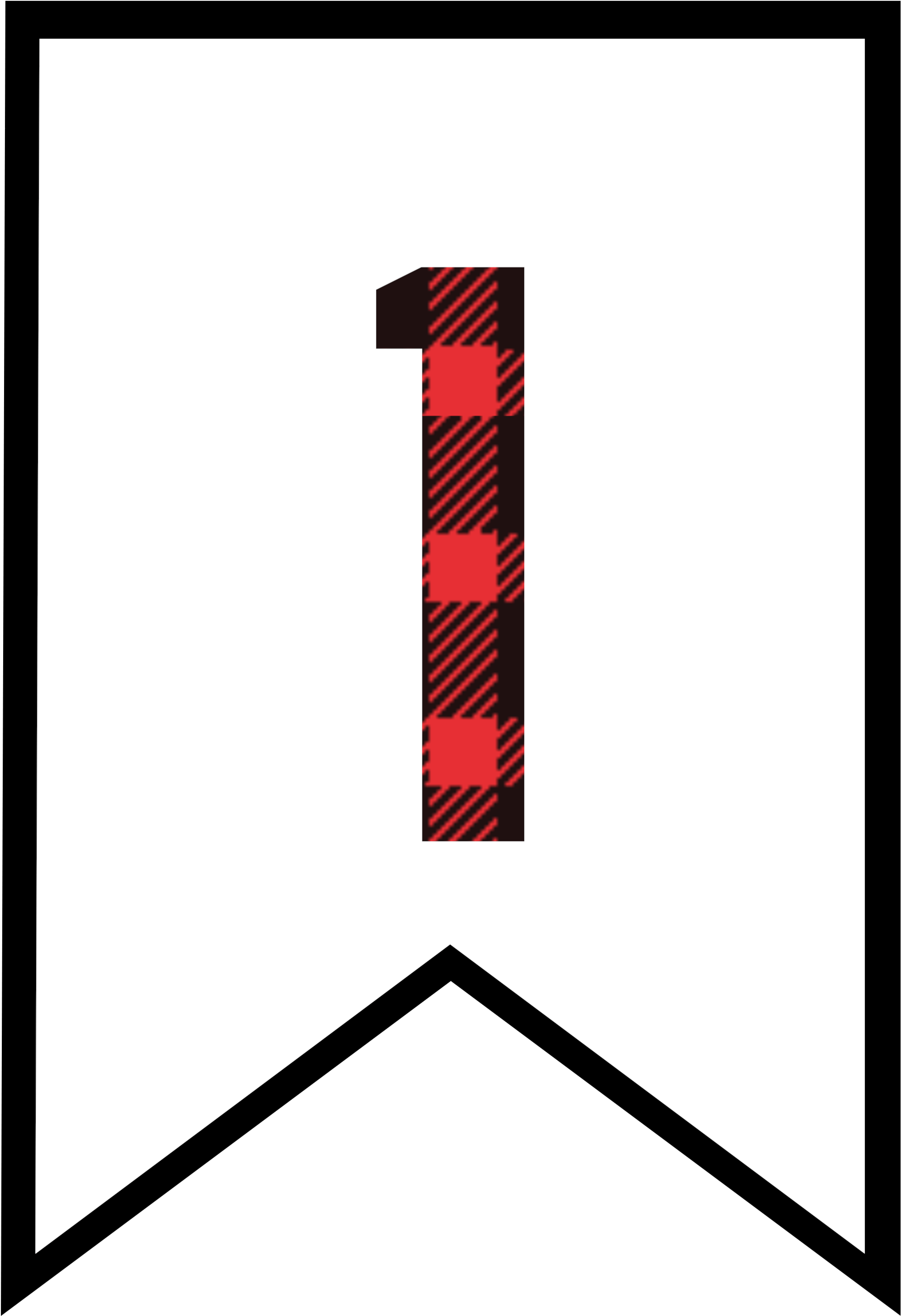 Buffalo Plaid Free Printable Banner Letters - Buffalo Plaid Letter (2083x2986), Png Download