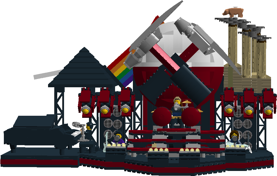 Pink Floyd - Pink Floyd The Wall Lego (1357x600), Png Download