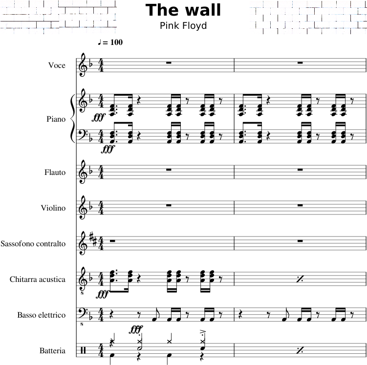 The Wall Sheet Music 1 Of 17 Pages - Clarinet (827x1169), Png Download