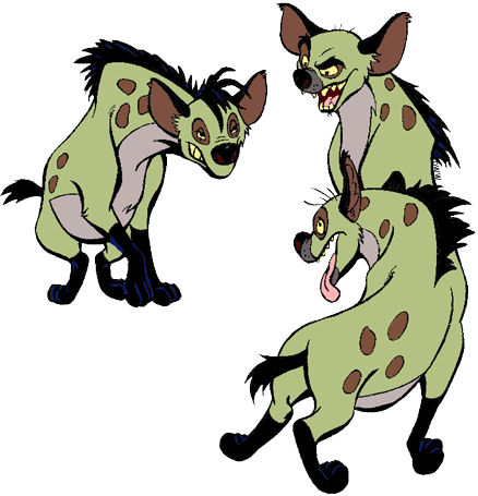 Scar, Shenzi, Banzai And Ed Clip Art - Simba Og Scar Og Hynaes (438x455), Png Download