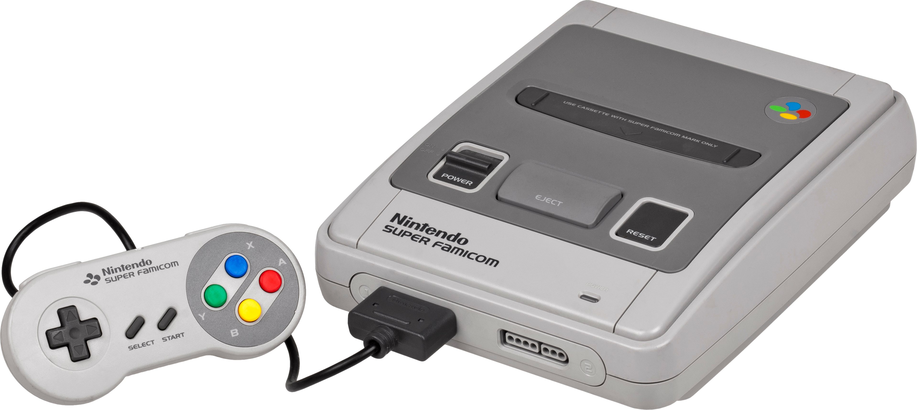Nintendo Super Famicom Set Fl Transparent - Super Nintendo Entertainment System Snes (3837x1716), Png Download