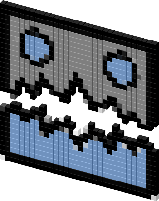 View Cursor On T-shirt - Geometry Dash Cube Png (330x418), Png Download