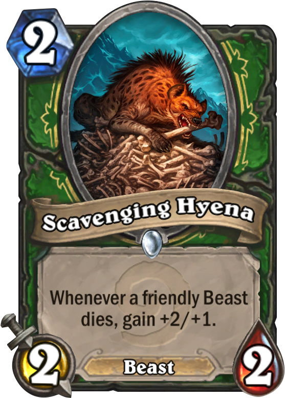 Scavenging Hyena - Hearthstone Give A Minion Taunt (567x811), Png Download