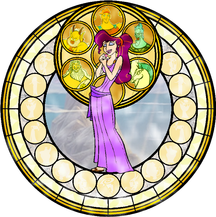 Principesse Disney Wallpaper Entitled Megara Stained - Disney Mandala Coloring Pages (717x715), Png Download