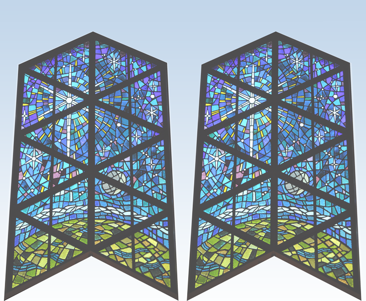 Stained Glass Light1 - Stained Glass (729x600), Png Download