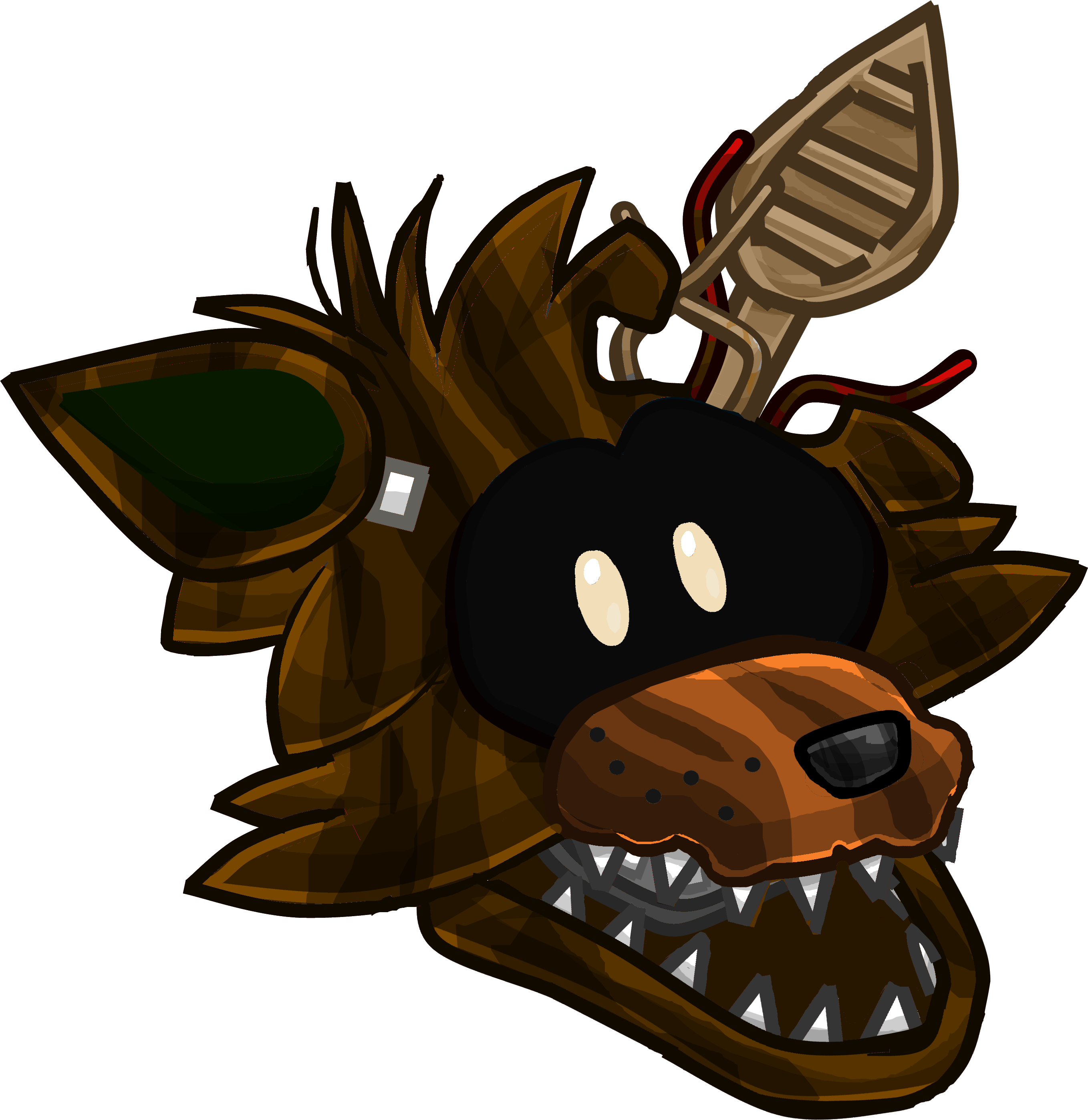 Nightmare Foxy Clipart Phantom Foxy - Foxy Puffle (2716x2797), Png Download