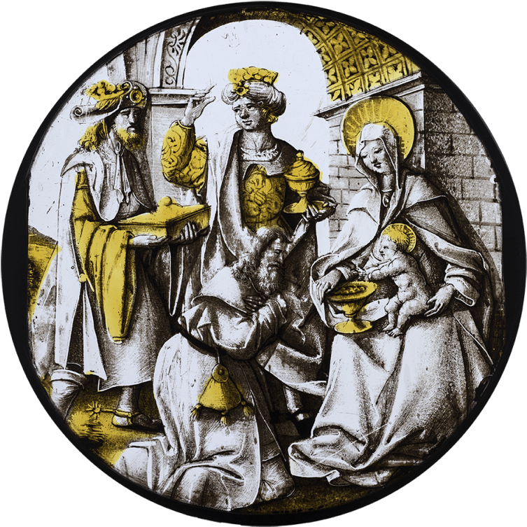 The Adoration Of The Kings - Stained Glass (800x800), Png Download