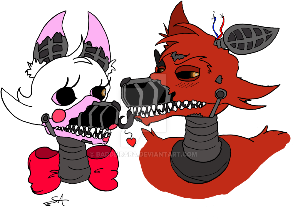 Nightmare Mangle X Nightmare - Nightmare Foxy X Nightmare Mangle (1024x768), Png Download