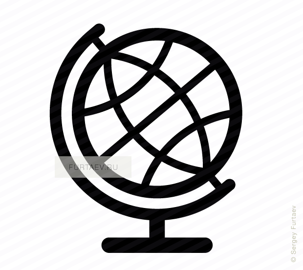 Vector Icon Of World Globe On Stand - Globe Icon (620x553), Png Download