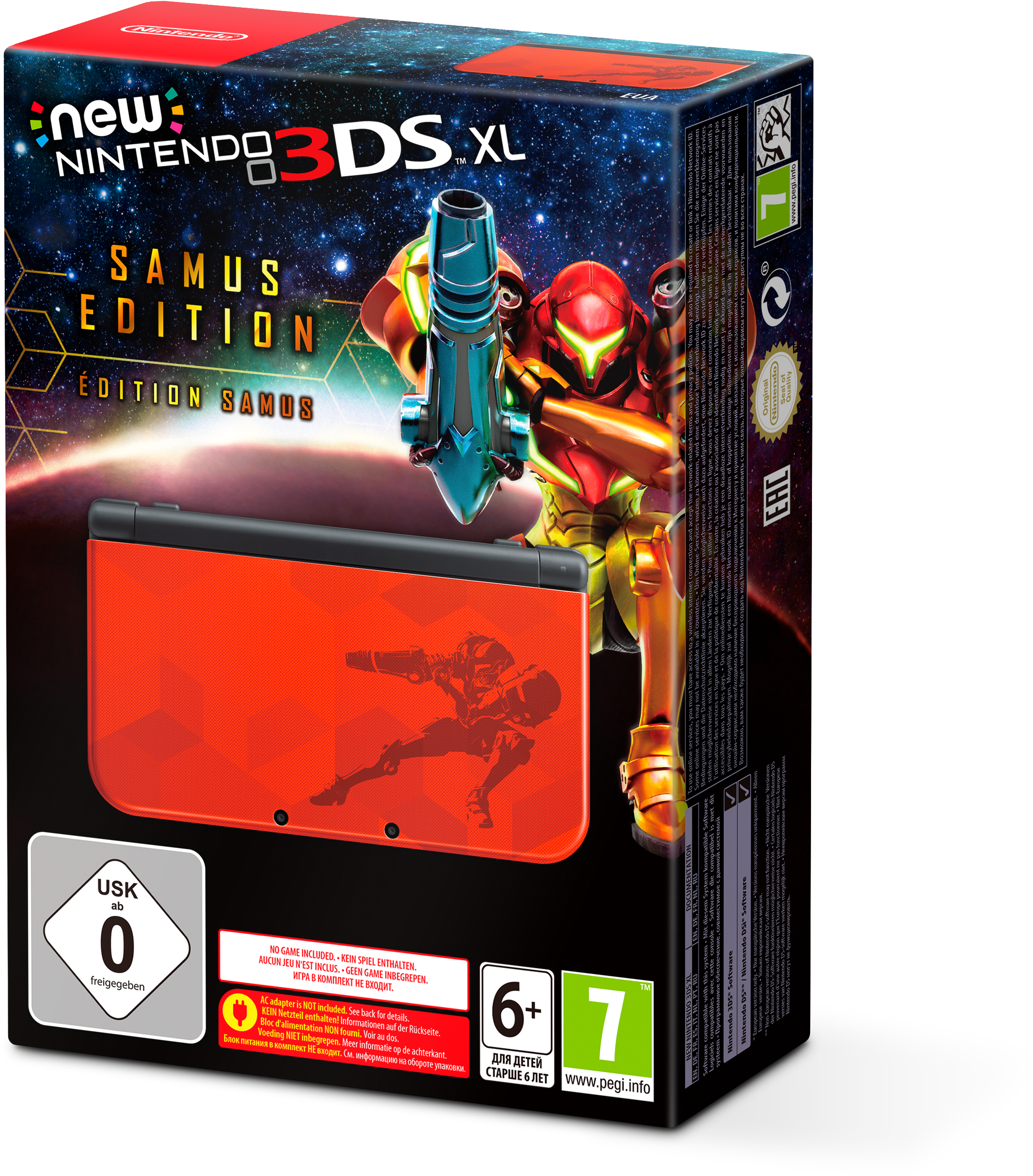 New Nintendo 3ds Xl Console - Nintendo 3ds Xl Samus Edition (2953x3543), Png Download