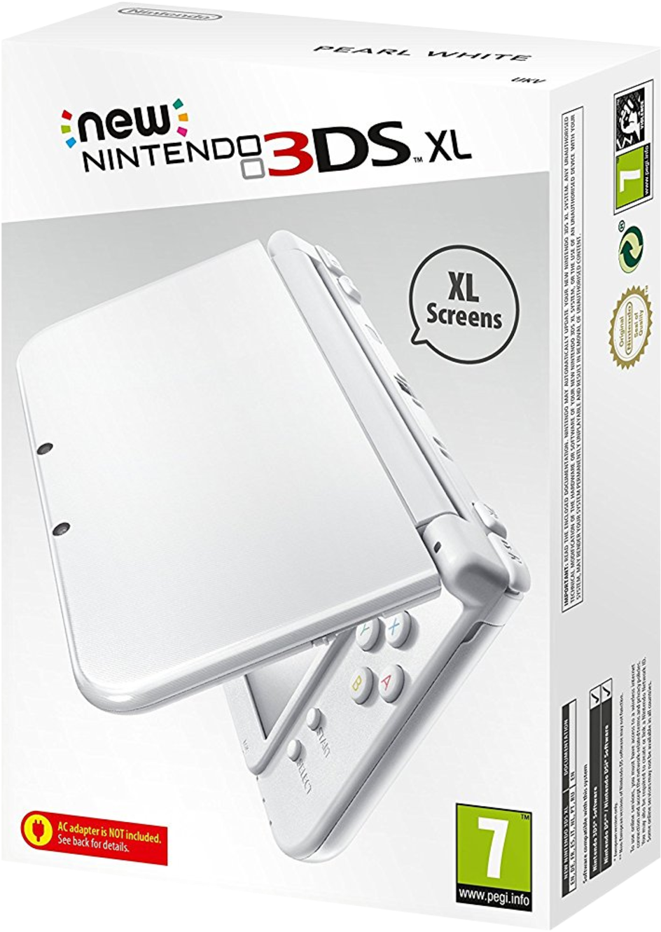 New Nintendo 3ds - Nintendo 3ds Xl Console - Pearl White (3ds Xl) (1022x1400), Png Download