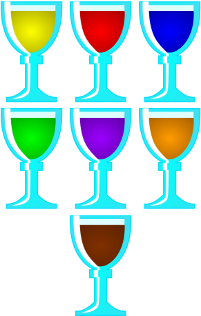 Diamond Chalice Color Potions - Glass (308x473), Png Download