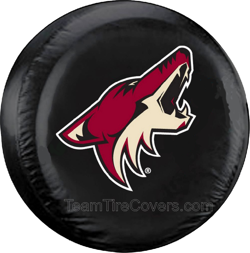 Arizona Coyotes Nhl Tire Cover - Arizona Coyotes Logo Black Background (800x809), Png Download