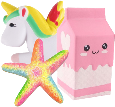 Unicorn Pattern Squishy Stress Relief Toy (500x500), Png Download