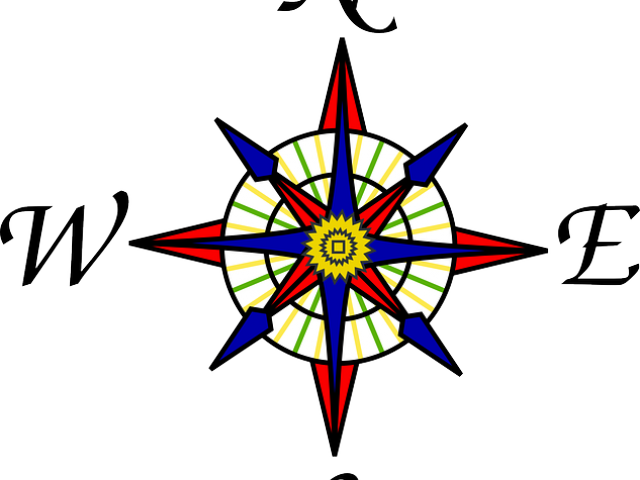 South Clipart North East - Compass Rose Clip Art (640x480), Png Download
