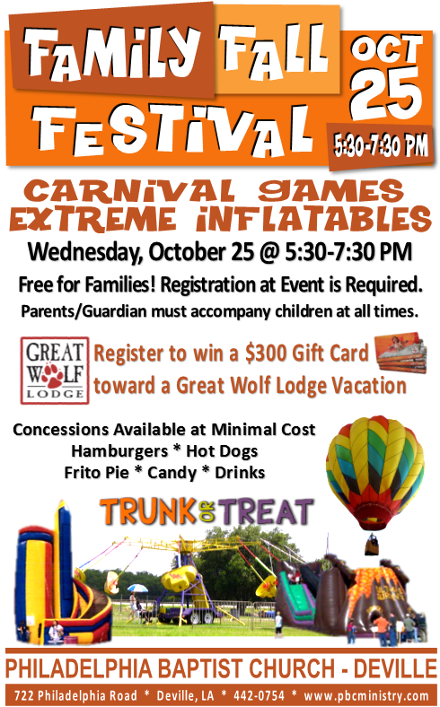 Philadelphia Baptist Church Family Fall Festival - Philadelphia (528x790), Png Download