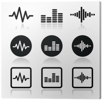 Soundwave Music Vector Icons Set Canvas Print • Pixers® - Sound Wave (400x400), Png Download