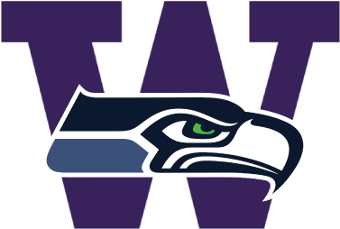 Hawkshusky - Seahawk And Husky Football (481x326), Png Download