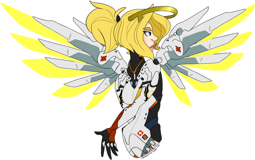 Mercy By Alfalfadil On Deviantart - Overwatch Mercy Png (1024x768), Png Download