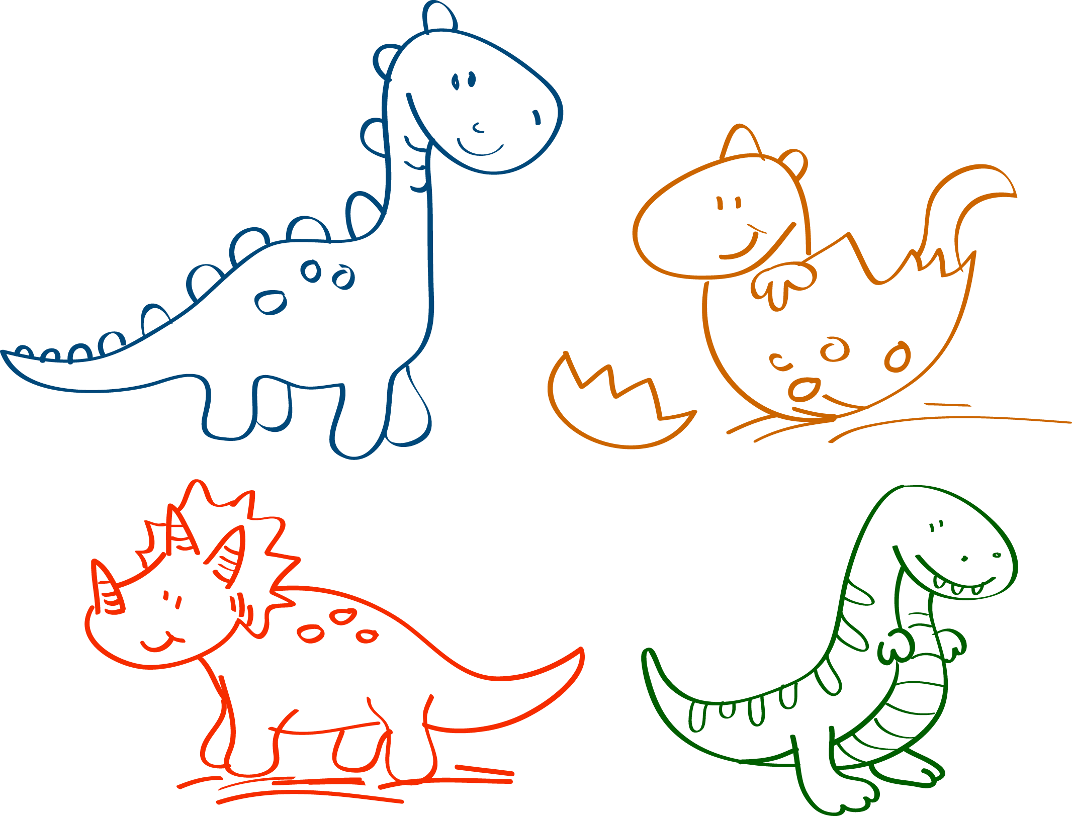 Dinosaurs Drawing Pictures At Getdrawings - Dinosaurs Drawing (2132x1623), Png Download