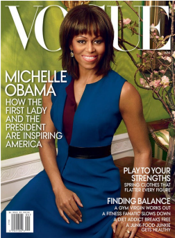 Michelle Obama - Michelle Obama Vogue Cover 2009 (608x342), Png Download