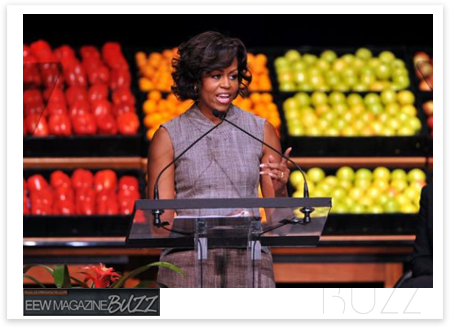 Michelle Obama Excited About Retail Giants Supporting (450x328), Png Download