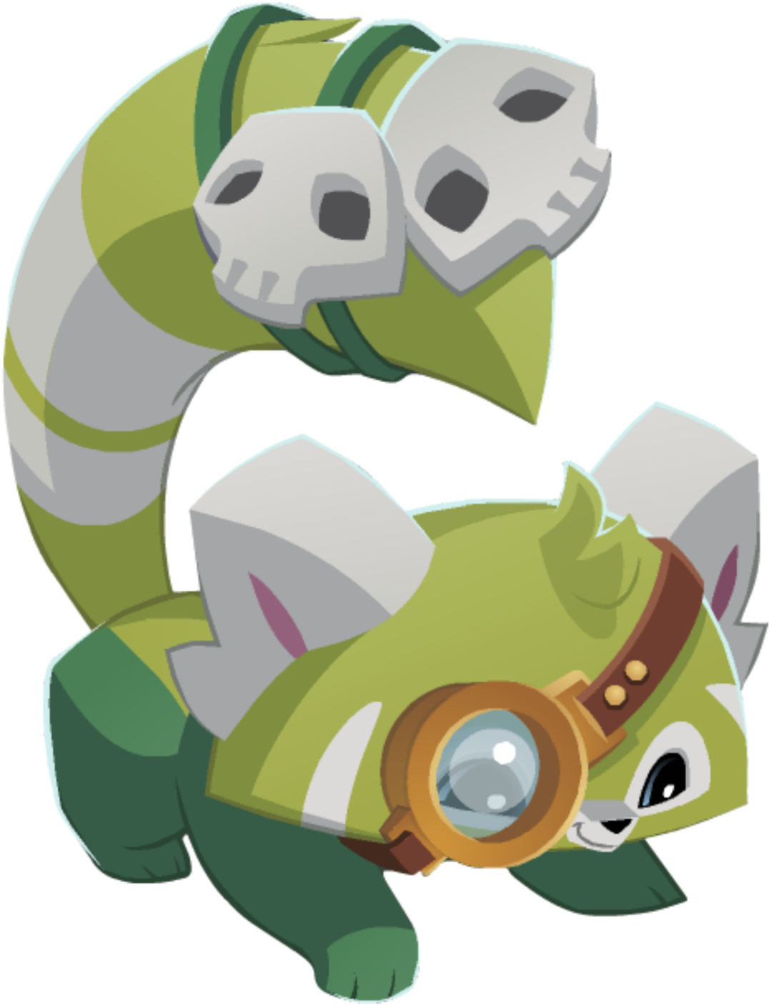 Red Panda Green Skullies Monocle - Red Panda (1500x1500), Png Download