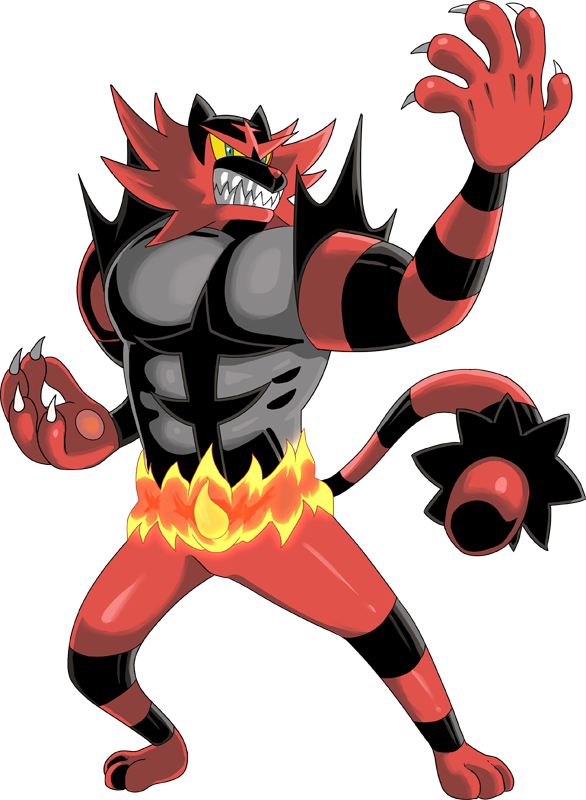 Pokemon Incineroar Is A Fictional Character Of Humans - Pokemon Incineroar (586x800), Png Download