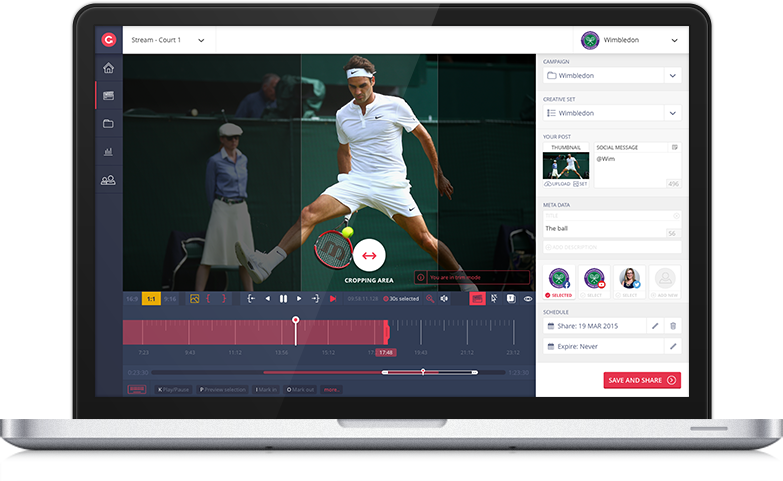 Any Video Within Grabyo Can Be Edited Into Vertical - Roger Federer At Wimbledon (783x481), Png Download