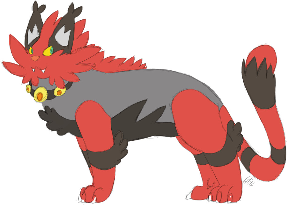 Alt Incineroar Design - Incineroar (1024x783), Png Download