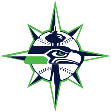 Seahawks, Seattle, Baseball - Seattle Sports (364x367), Png Download