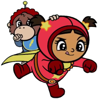 Wordgirl And Huggy Baby Vector By Dragonstar117 Pbs - Wordgirl (346x350), Png Download
