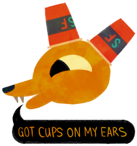 Cups - Night In The Woods Cups On My Ears (500x500), Png Download