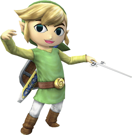 Toon Link - Super Smash Bros Brawl Toon Link Png (444x456), Png Download