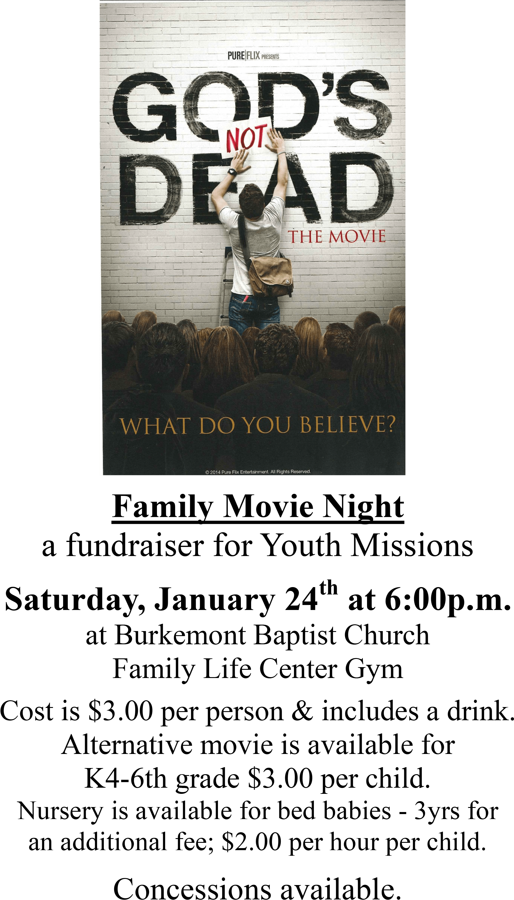 Movie Poster God's Not Dead 8×10 With Childcare - God's Not Dead (1951x3121), Png Download