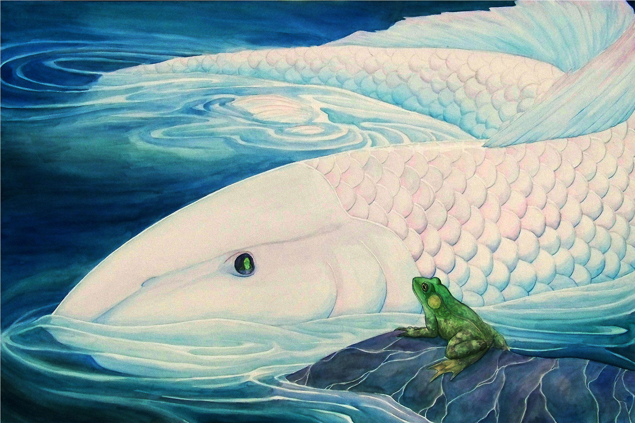 "frog And Sister Moon" By Keliana Tayler - Ember: A Journal Of Luminous Things (volume 1, Issue (2567x1925), Png Download
