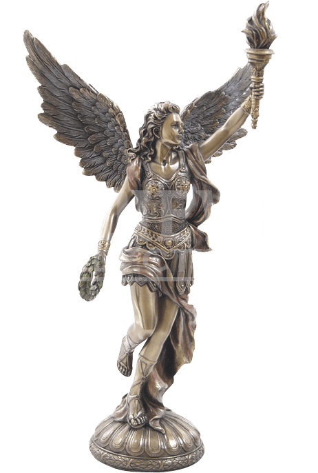 Nike Raising Torch Statue - Nike Goddess (733x733), Png Download