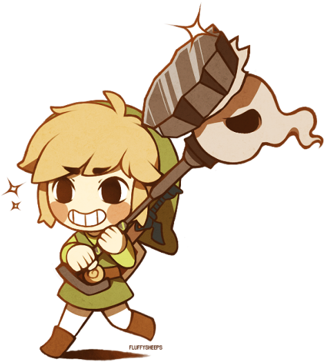 My Art Link Legend Of Zelda Wind Waker Toon Link - Toon Link And Zelda Transparent (500x536), Png Download