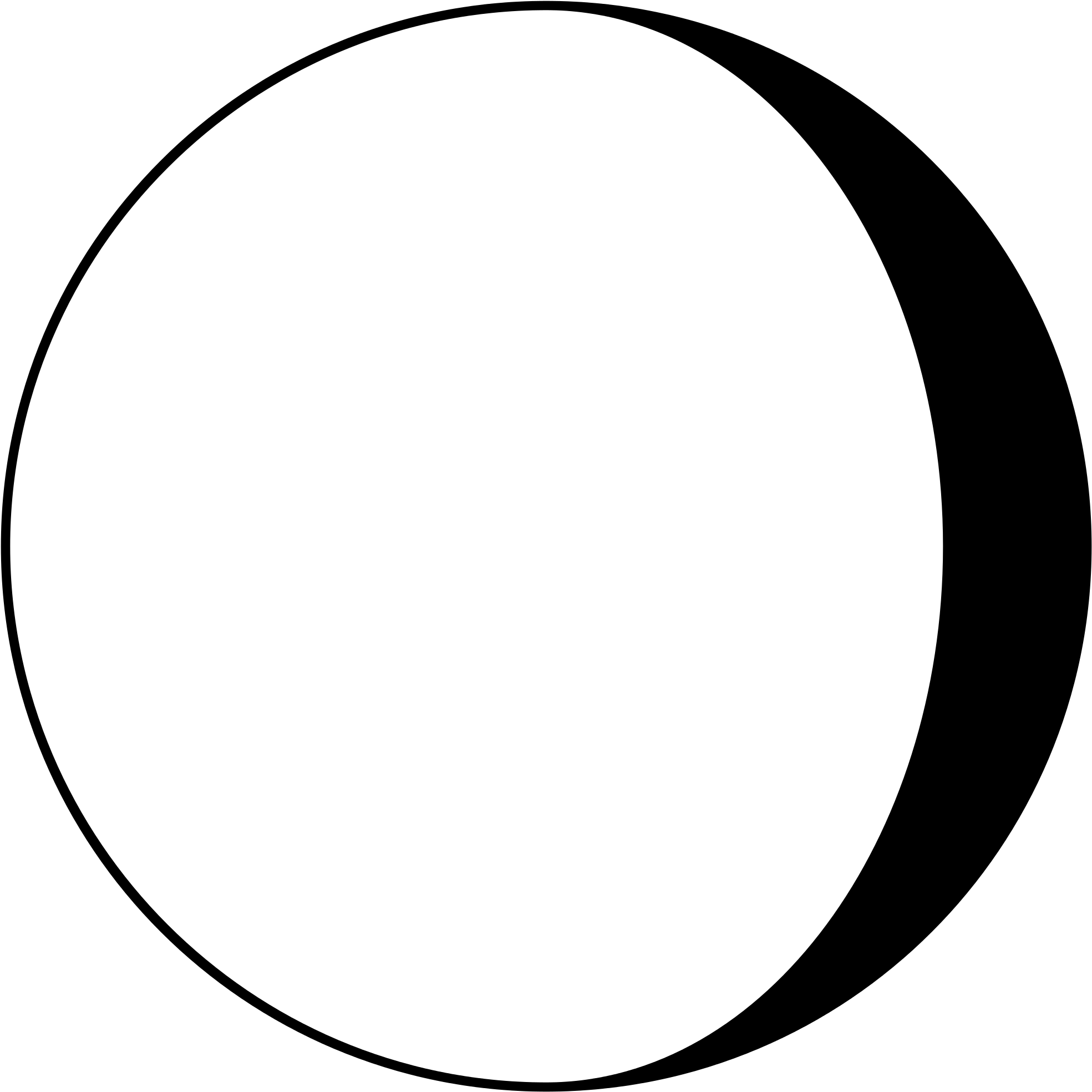 28 Collection Of Waning Moon Drawing - Waning Gibbous Clip Art (2000x2000), Png Download