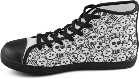 Toon Skulls Women's High Top Canvas Shoes - Interestprint Designed Laptop Shoulder Bag Toon Skulls (500x500), Png Download