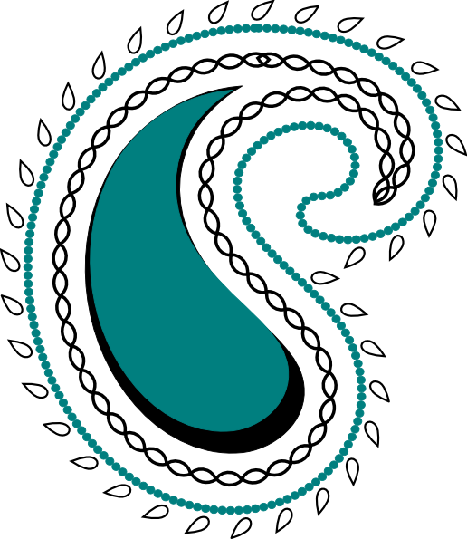 Small - Paisley Design Clip Art (516x595), Png Download