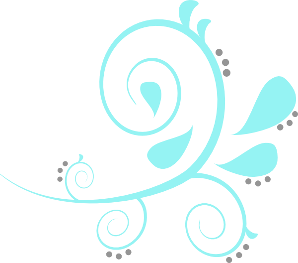 Paisley Curves Blue Clip Art - Curved Line Design Clipart (600x528), Png Download