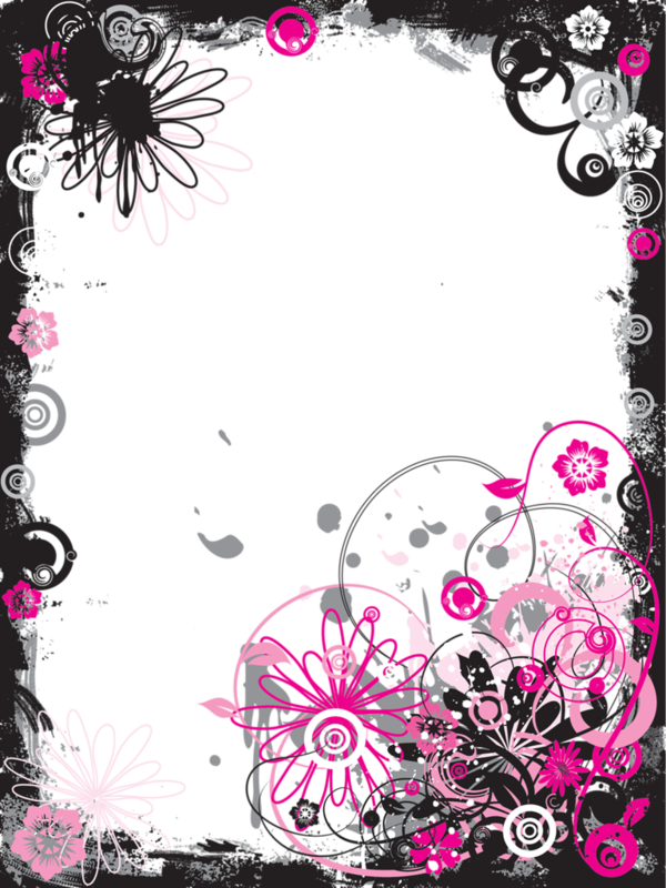 6f8bea10 - Рамка Цветы И Бабочки (600x800), Png Download