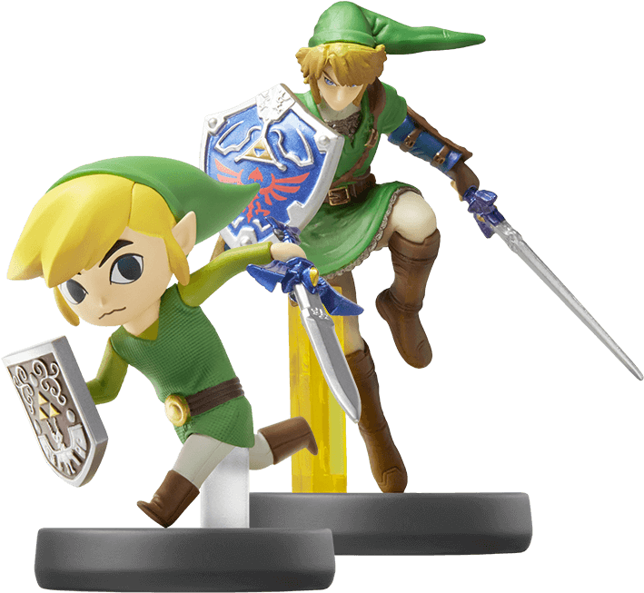 Link & Toon Link - Smash Bros Link Amiibo (720x684), Png Download