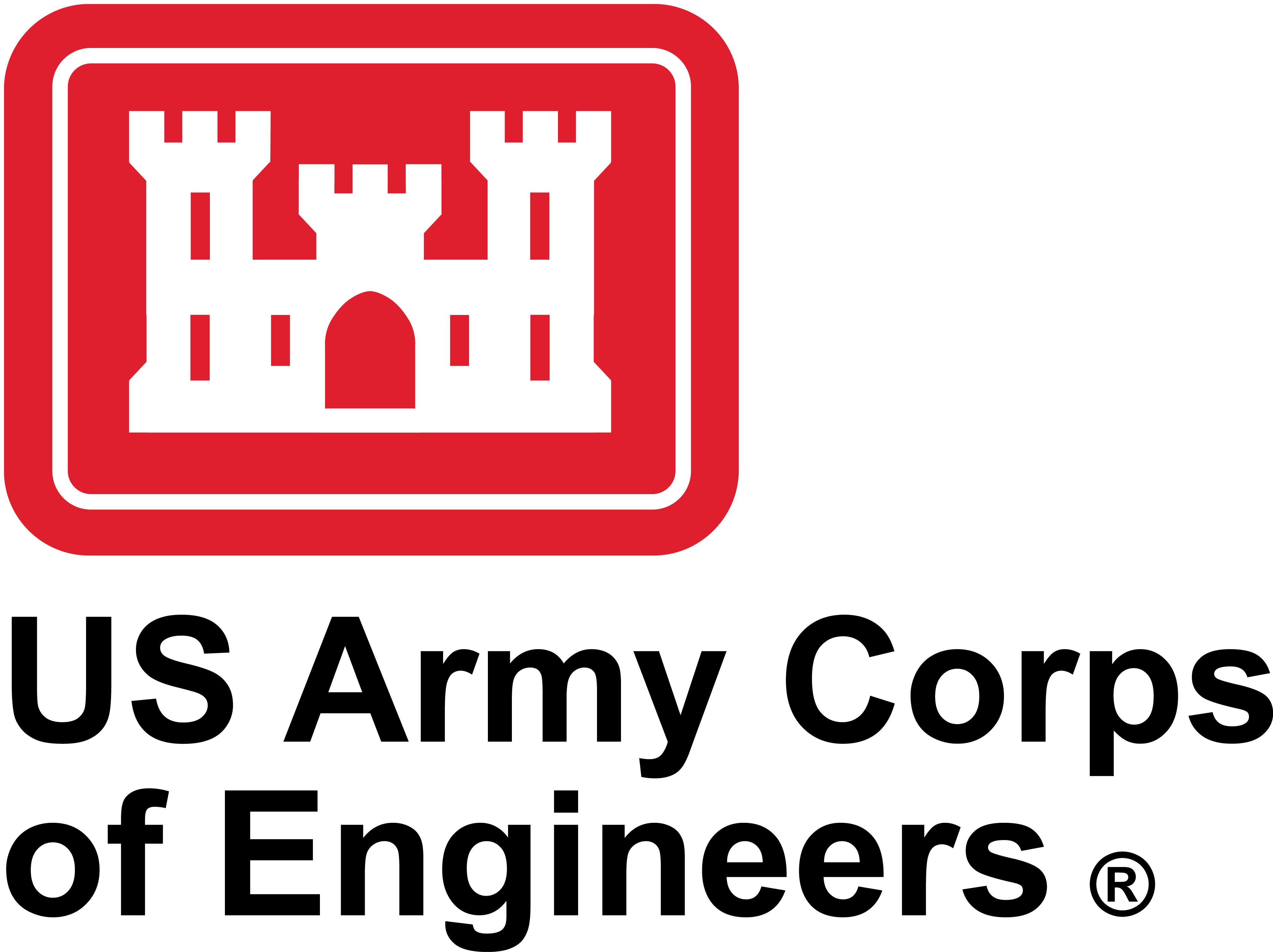 Usace Digital Library - United States Army Corps Of Engineers Logo (3979x2977), Png Download