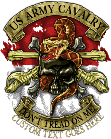 Us Army Cavalry Snake And Skull Decal $3 - Us Cavalry Scout 19d (428x495), Png Download