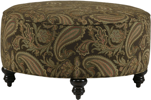 Chocolate Paisley Ottoman - Table (648x432), Png Download