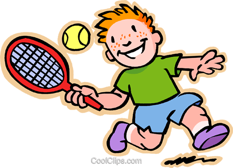 Children At Play, Kids, Playing Tennis Royalty Free - Can Play Tennis (480x346), Png Download