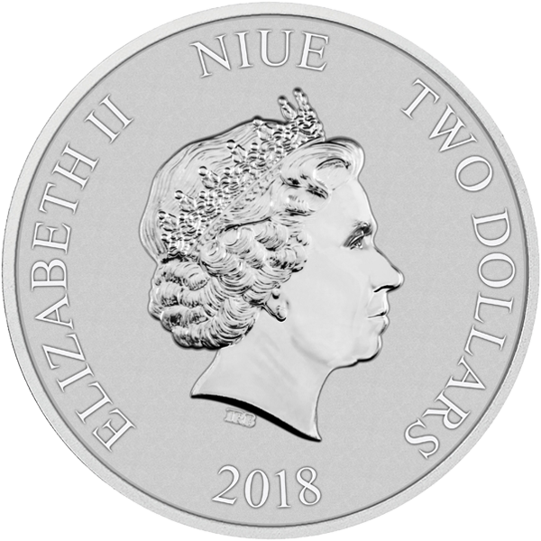 Niue Silver Scrooge Mcduck Back - Silver Coin Png (600x600), Png Download