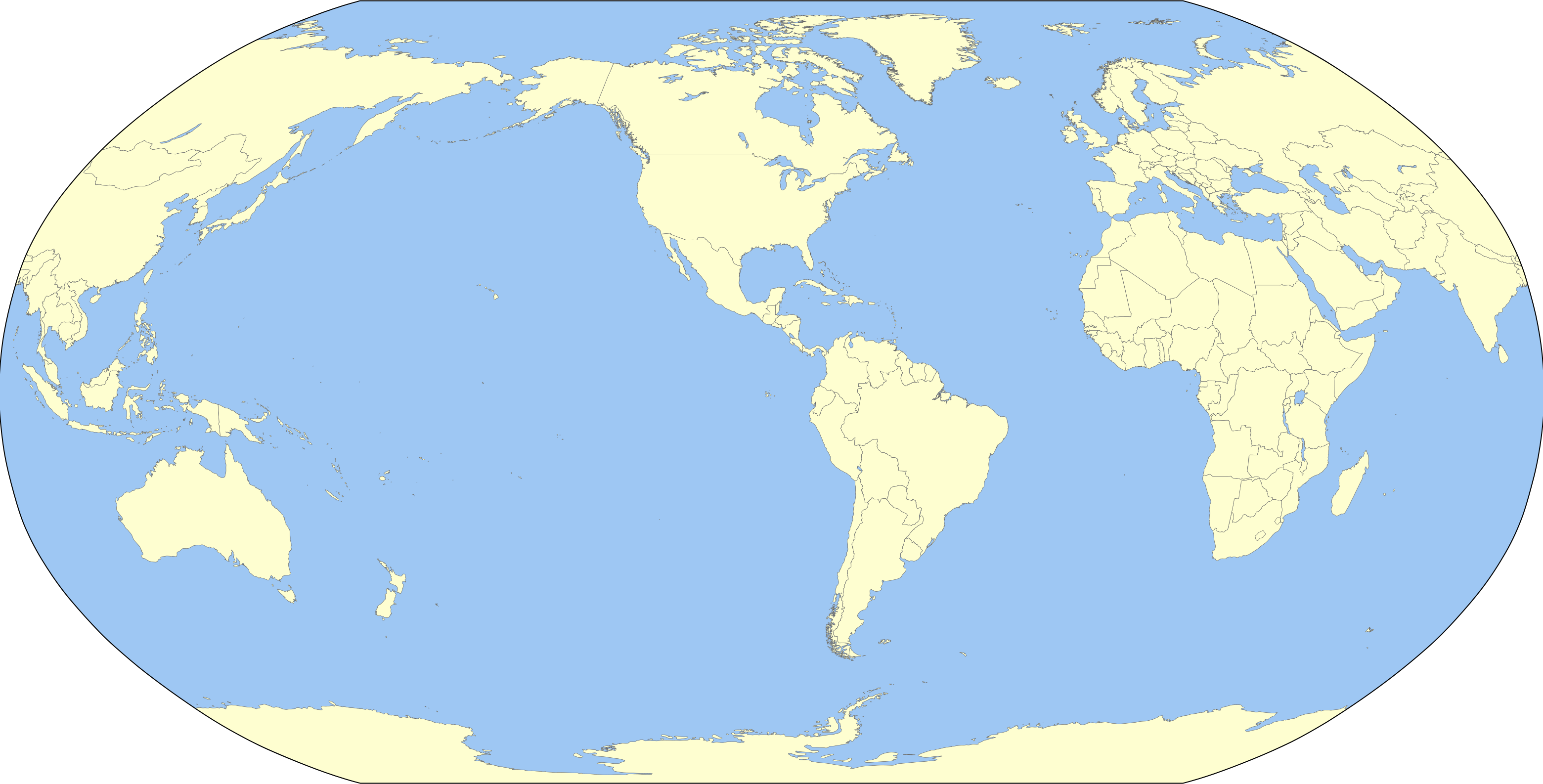Coloredblankmap World 90w - Carte Du Monde Doré (1280x650), Png Download